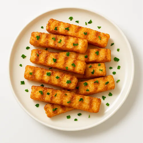Halloumi Fries With Salad & Hummus 