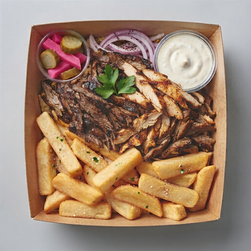 Mixed Shawarma & Chips Box 