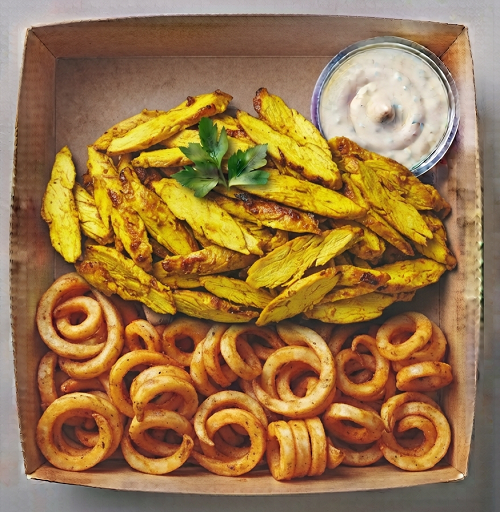 Chicken Shawarma & Curly Fries Box 
