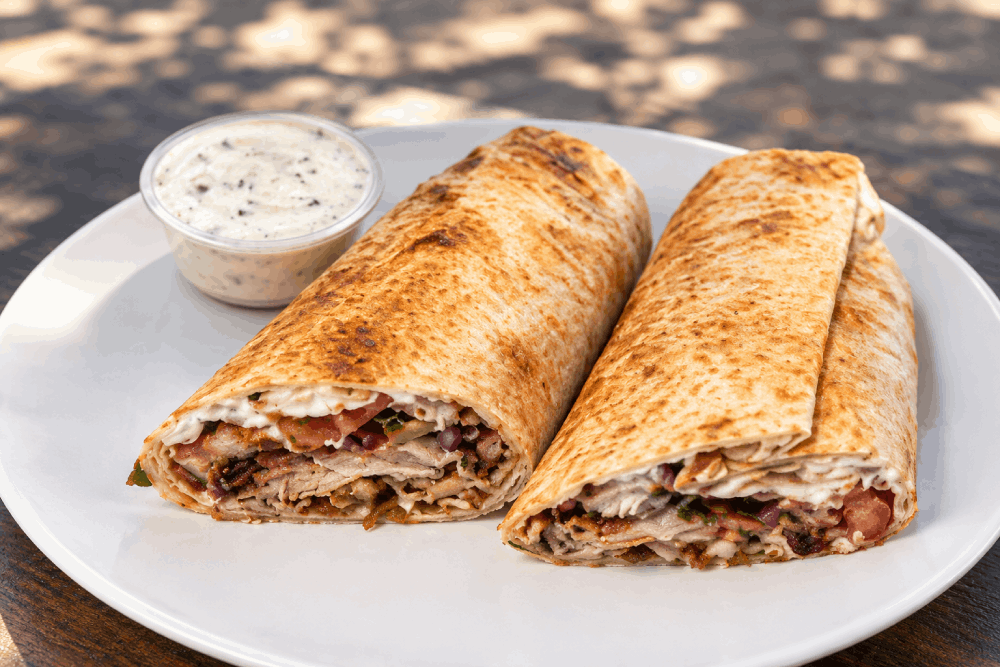 Tasty shawarma wrap from St Andrews Shawarma House